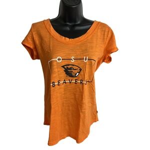 Oregon State Beavers Shirt Womens Small Orange NCAA College‎ Tee Venley USA OSU
